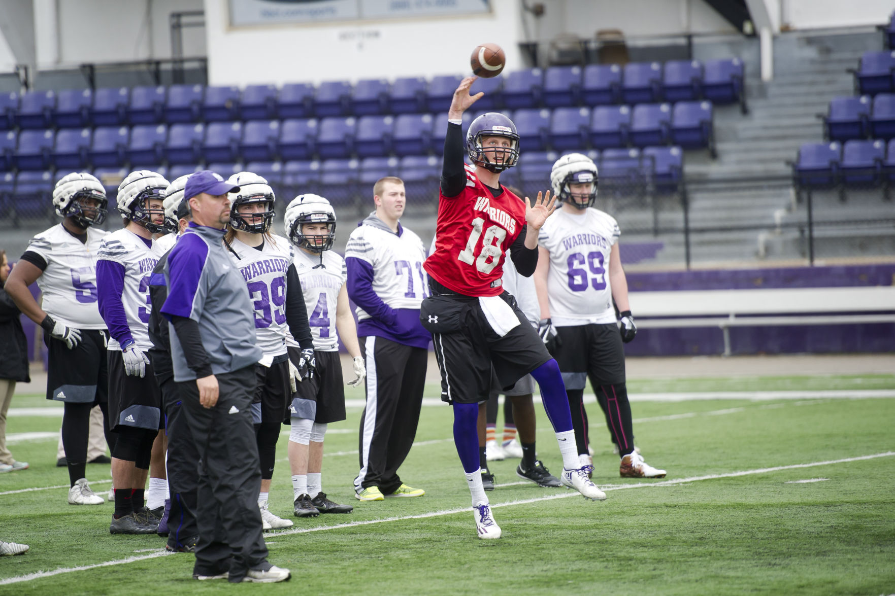 Winona State Football spring practice 07